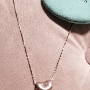 Tiffany bean silver necklace